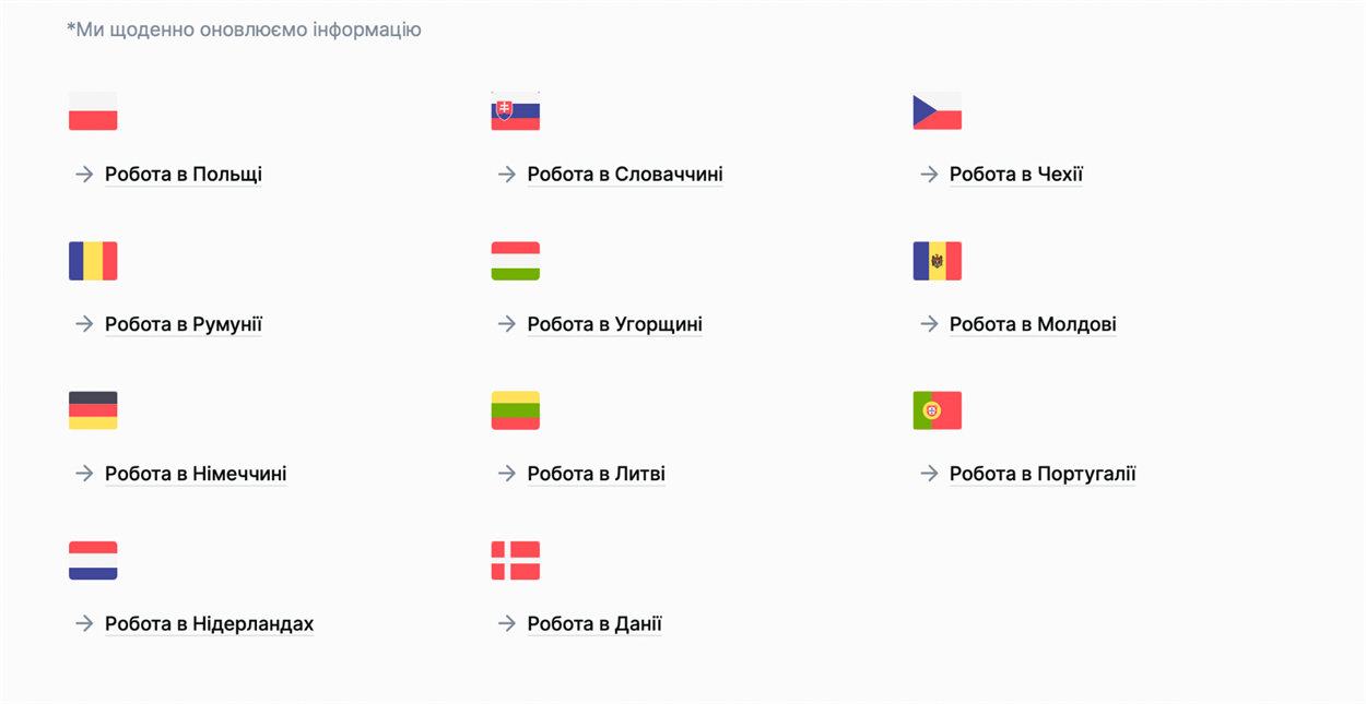 Робота для українців за кордоном
