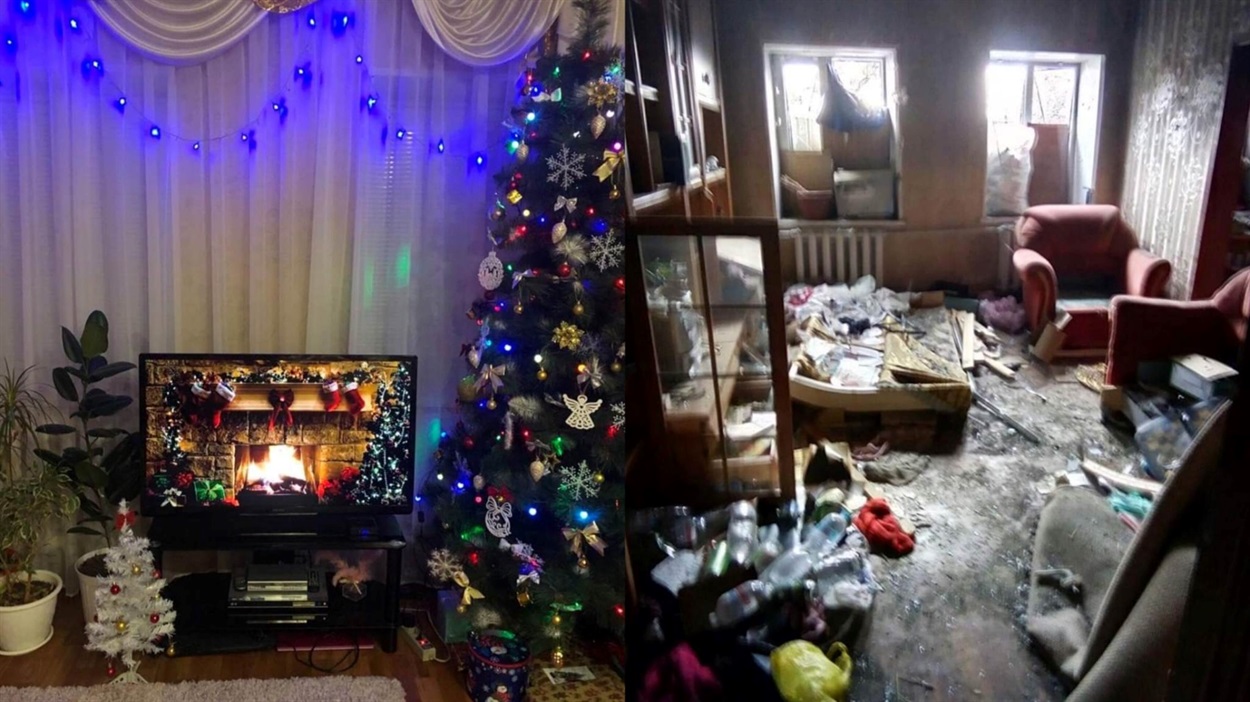 Фото дому до та після приходу окупантів