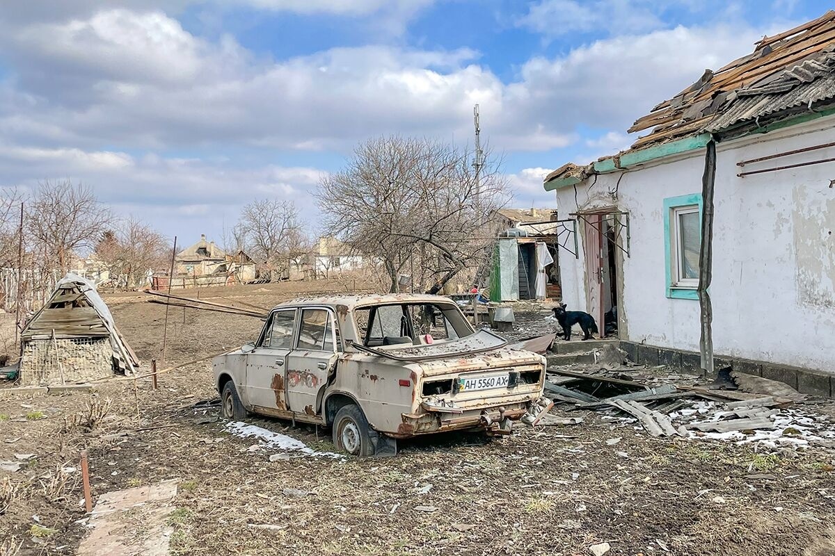 Будинок у Волновасі після обстрілів росіян. 2022 рік