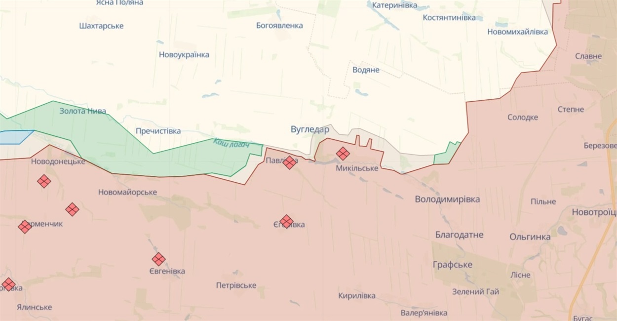 Знімок з екрана мапи deepstate