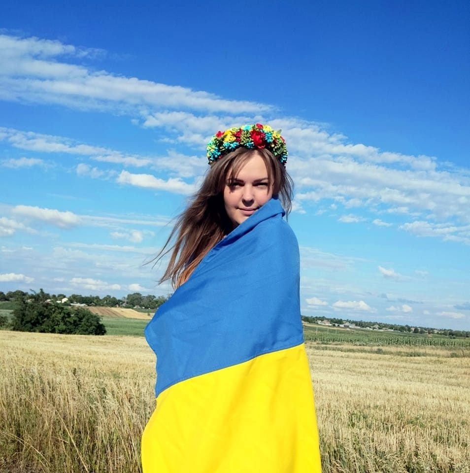 Ольга Семібратова з Прапором України