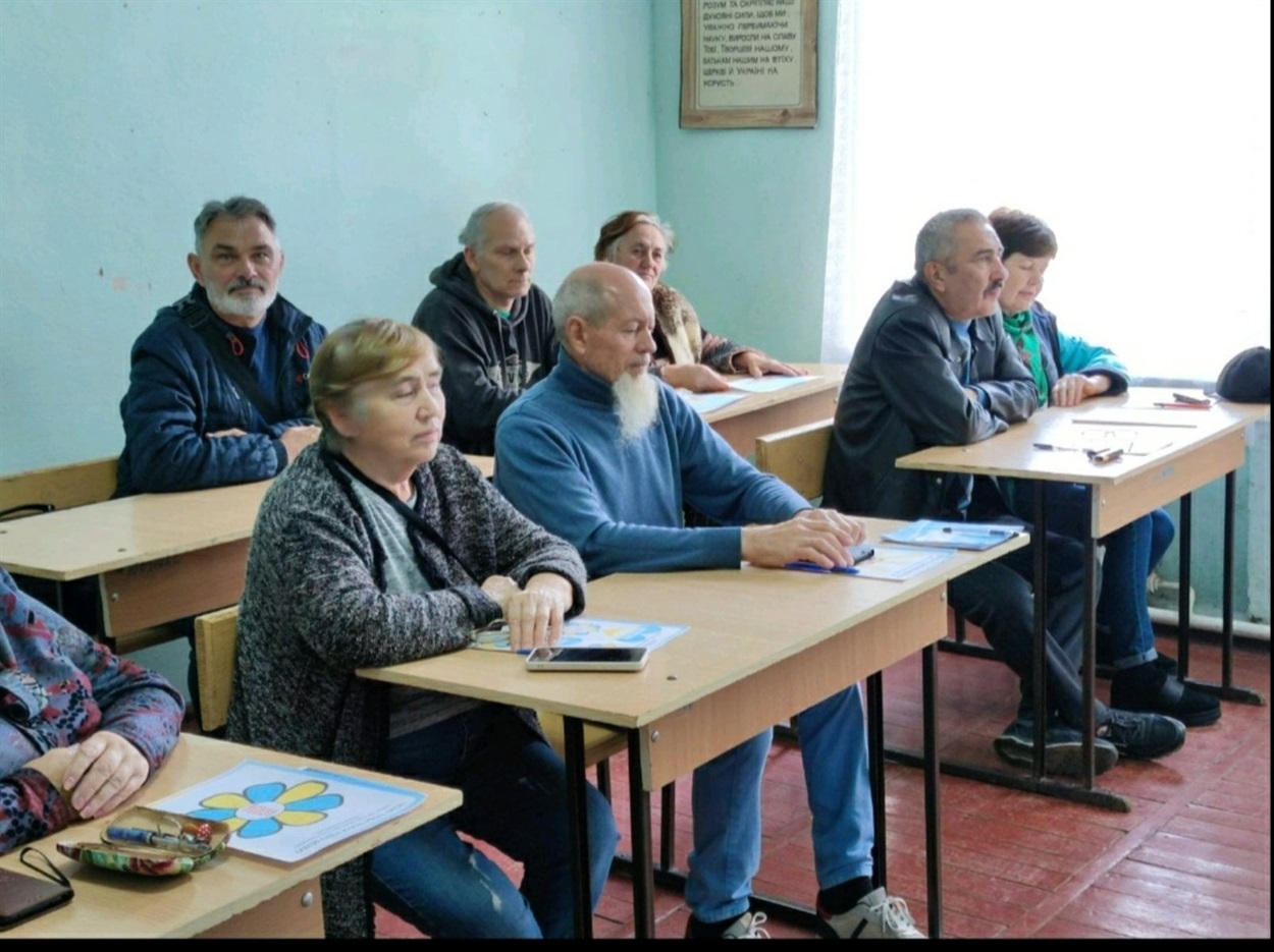 ВПО вивчають українську мову на занятті пані Оксани