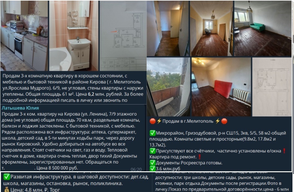 Скрін з місцевого телеграм-каналу