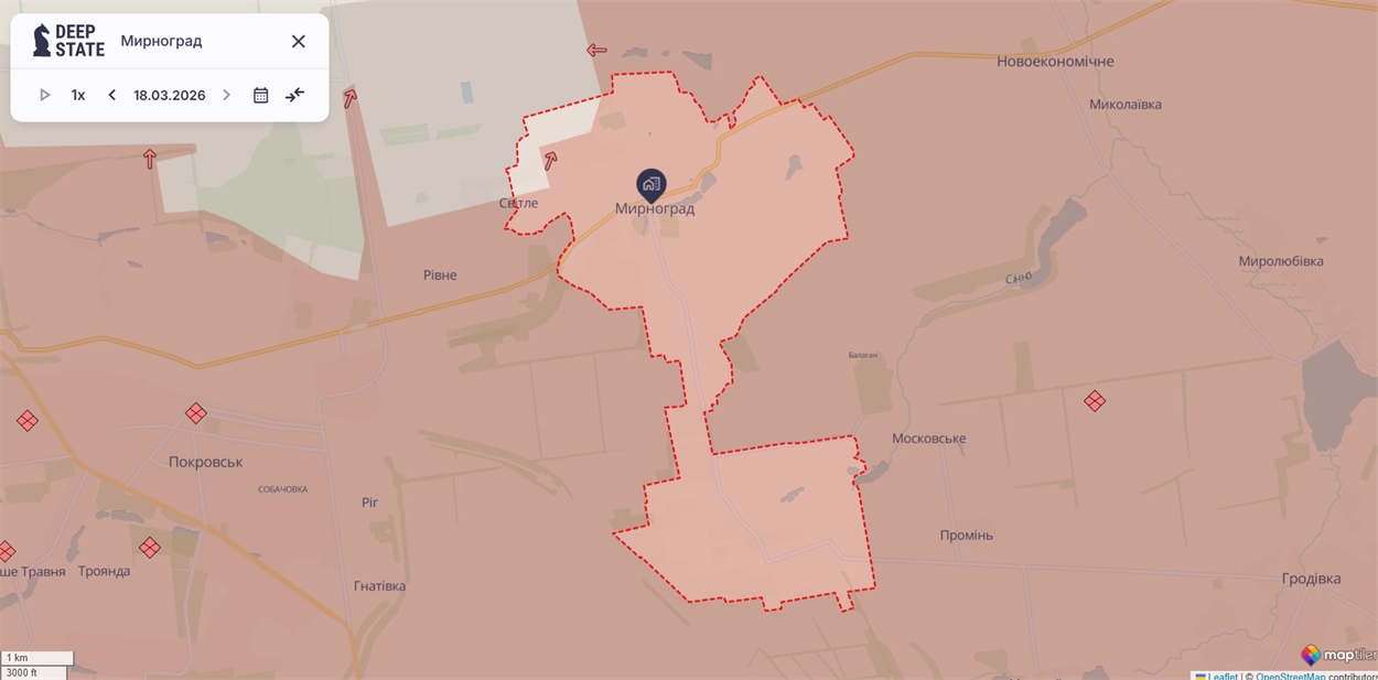 Мирноград на мапі війни Deep state